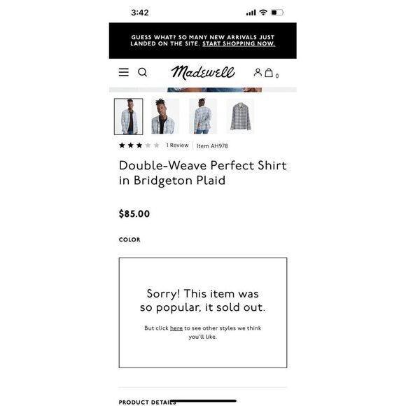 Madewell Double Weave Perfect Shirt in Bridgeton Plaid - Picture 8 of 8